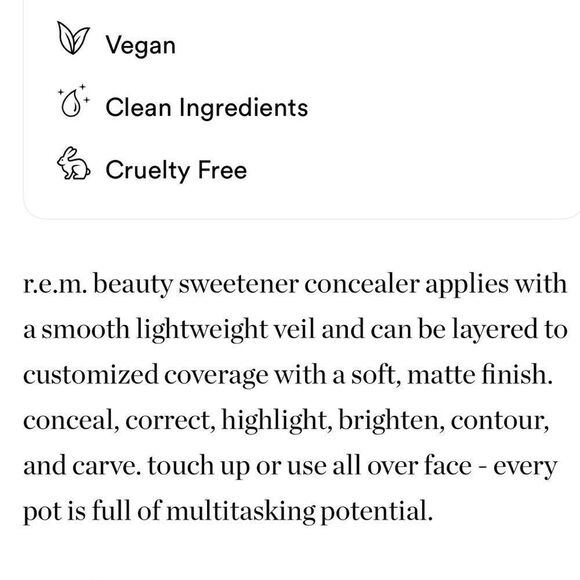 🌻 REM Beauty Sweetener Concealer Fair 4CN New FullSz - Picture 5 of 10
